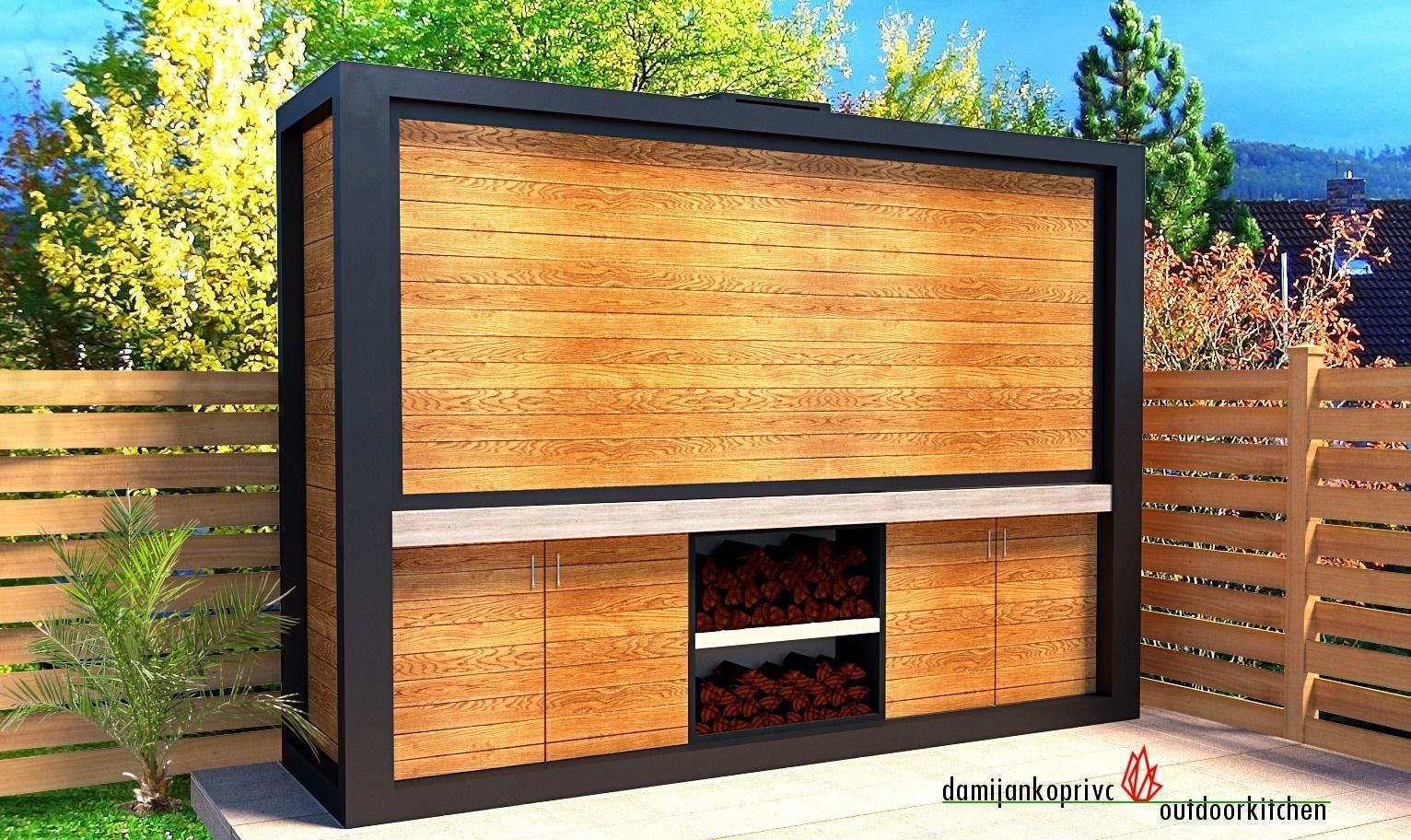 kitchen outdoor 3D model Low-poly 3D model_2