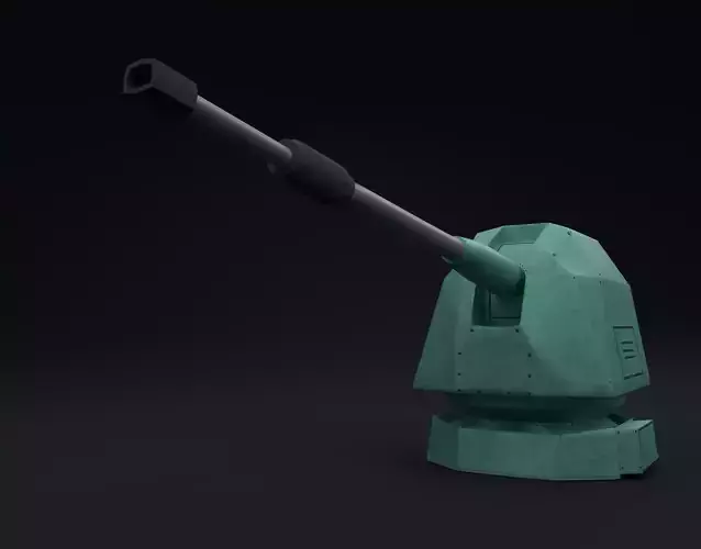 Low Poly Battleship Turret