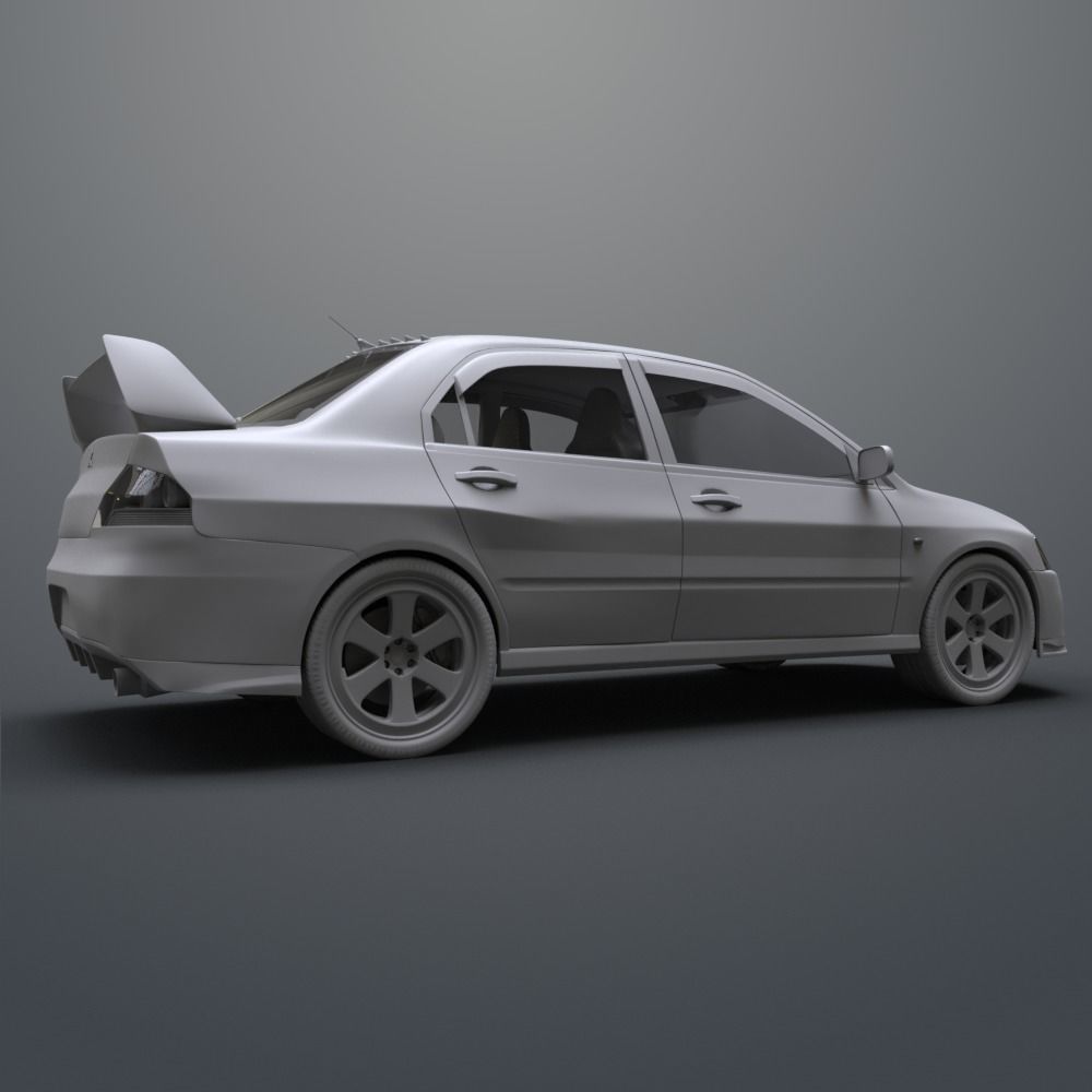 Mitsubishi lancer evolution IX 3D model_13