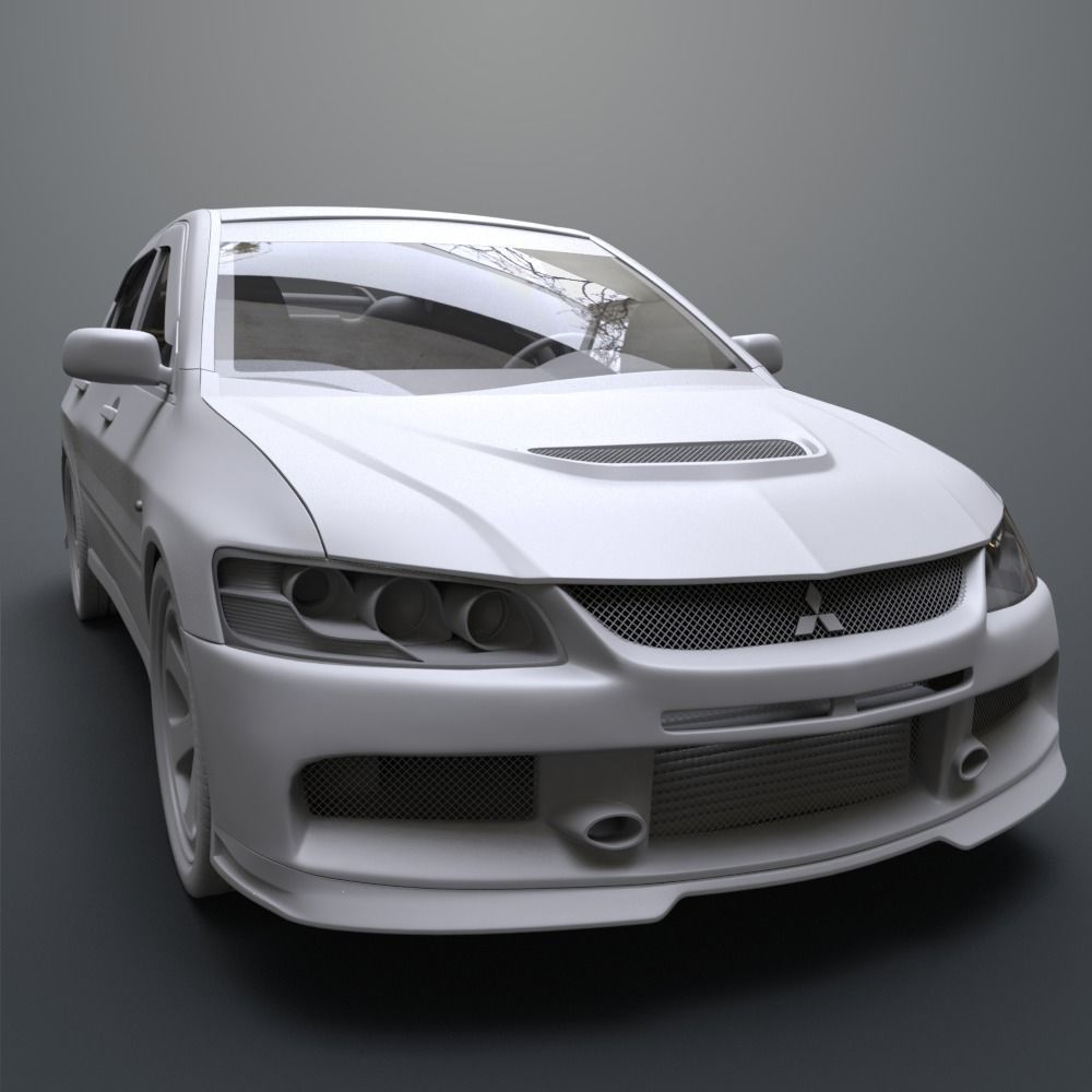Mitsubishi lancer evolution IX 3D model_11