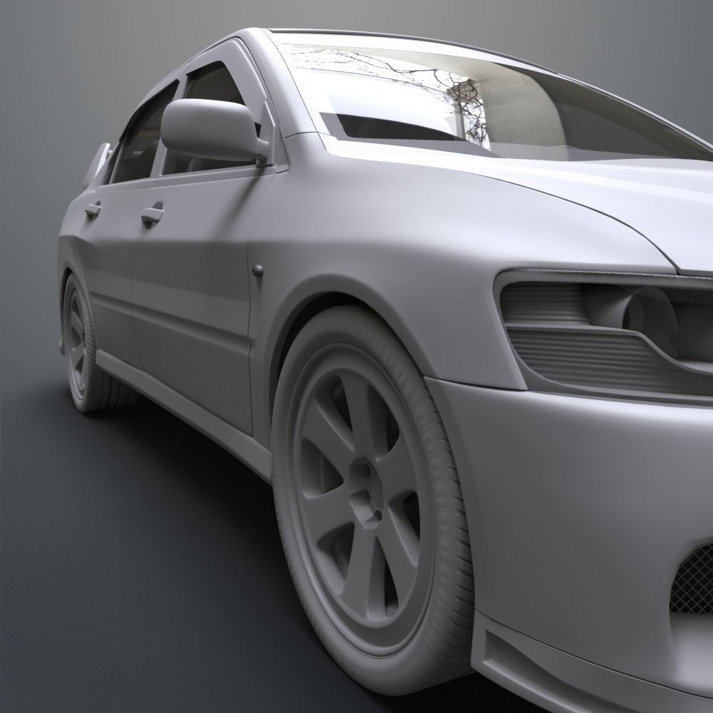 Mitsubishi lancer evolution IX 3D model_12
