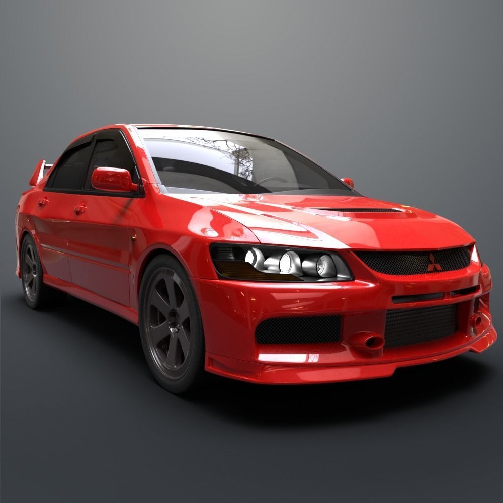 Mitsubishi lancer evolution IX 3D model_2