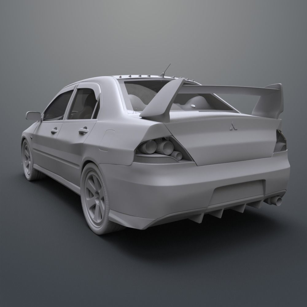 Mitsubishi lancer evolution IX 3D model_9