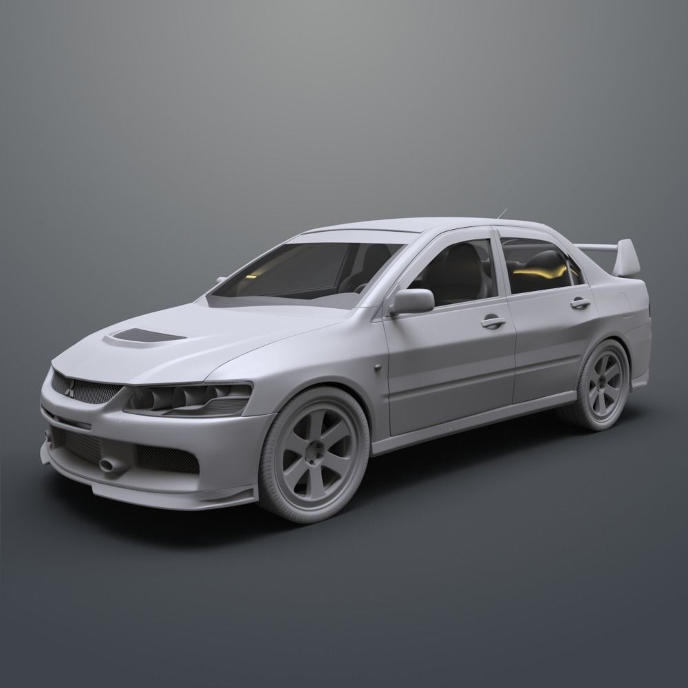 Mitsubishi lancer evolution IX 3D model_10