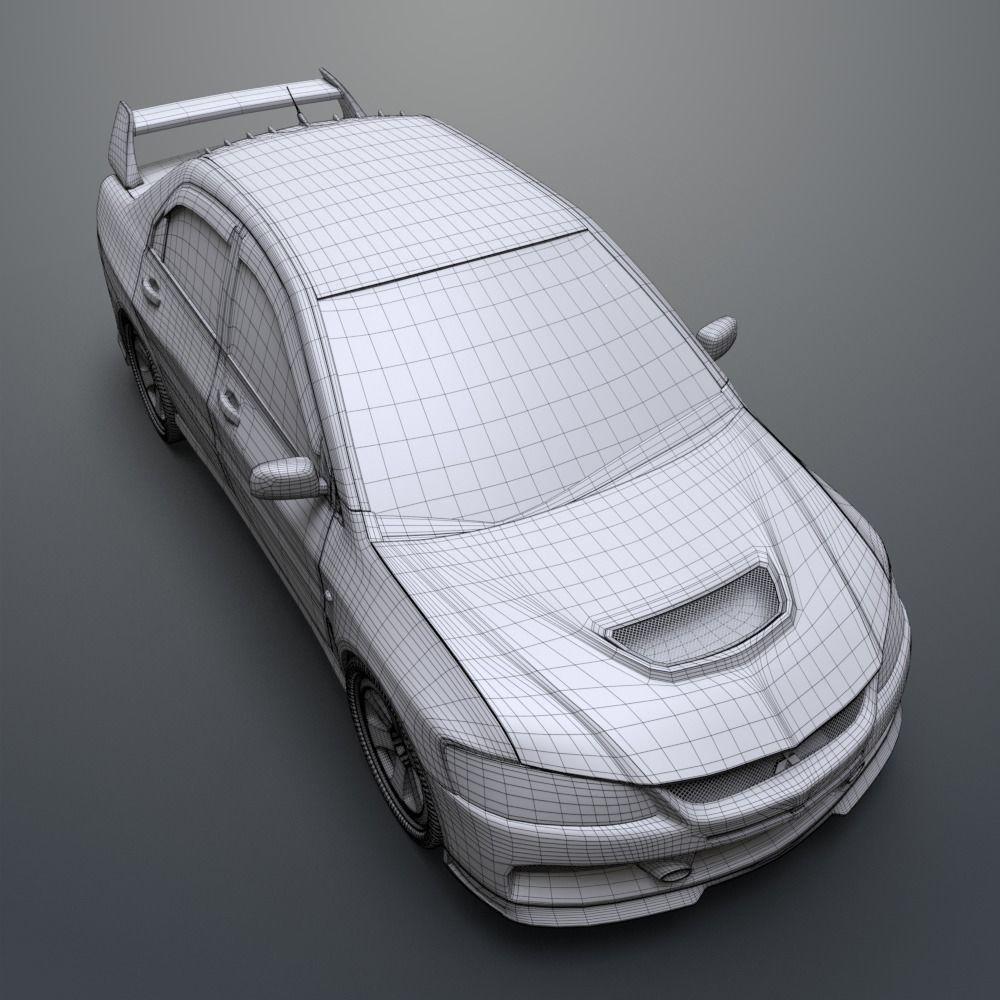 Mitsubishi lancer evolution IX 3D model_17