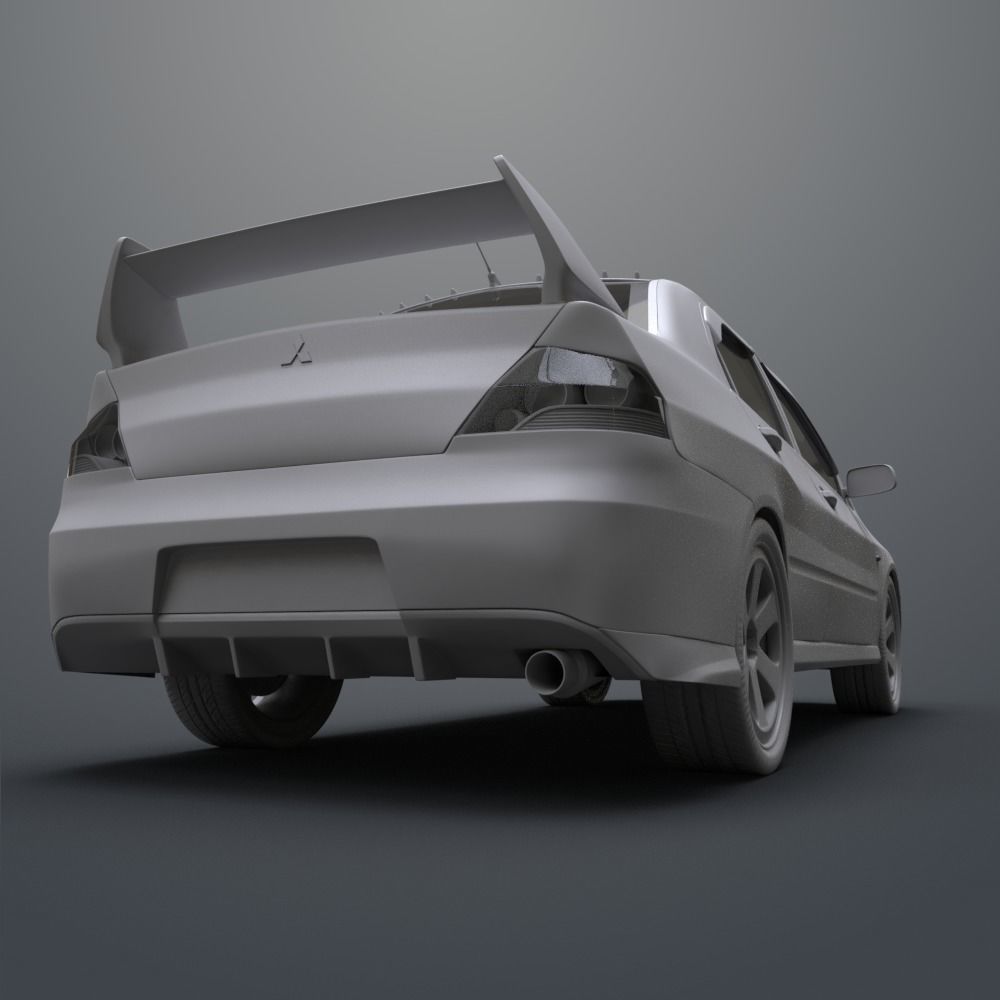 Mitsubishi lancer evolution IX 3D model_8