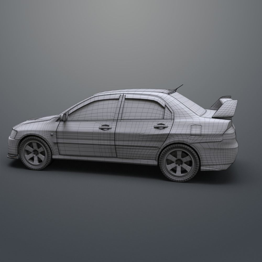 Mitsubishi lancer evolution IX 3D model_16
