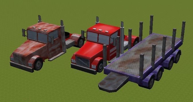TRUCKS OLD 3D model_1