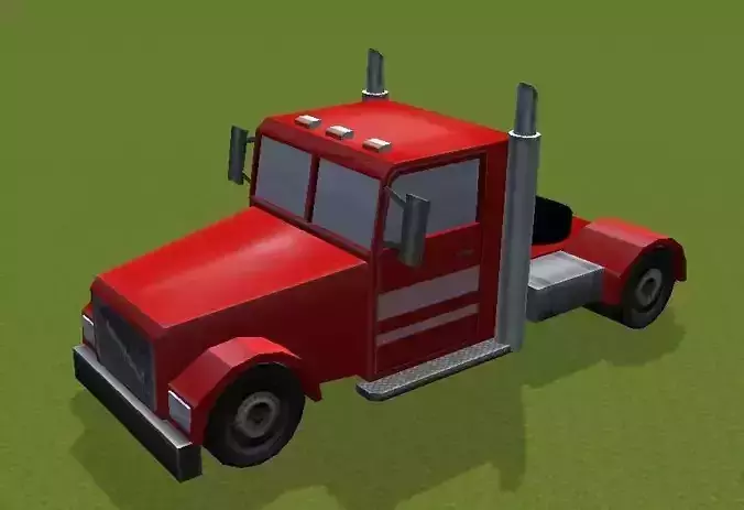 TRUCKS semi truck on field