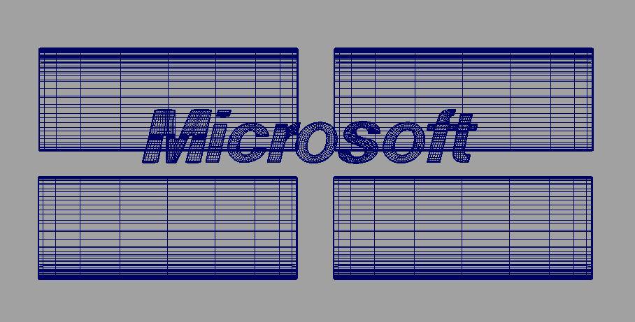 Microsoft 3d Logo 3D model_4