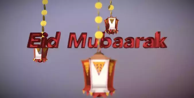 Eid Mubaarak 3D Title 