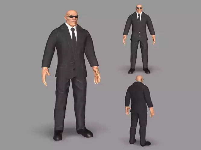 Bodyguard man in suit