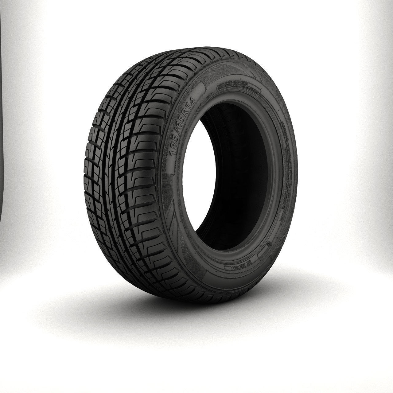 Tire pack and rim 3D model_2