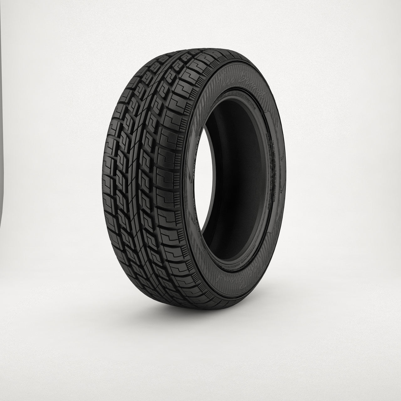 Tire pack and rim 3D model_1