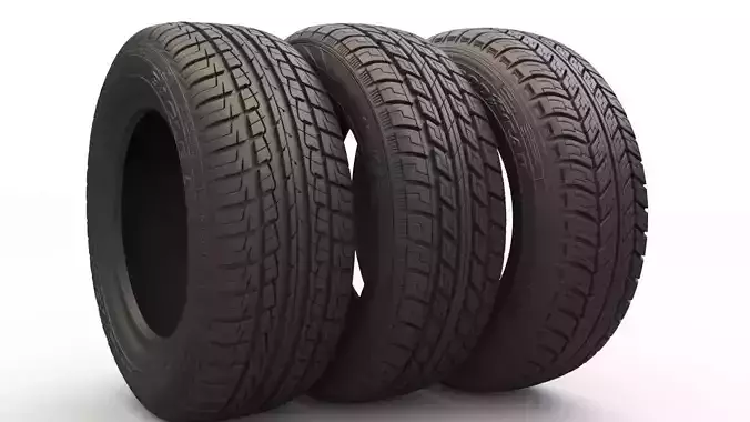  Tire pack and rim 3D model
