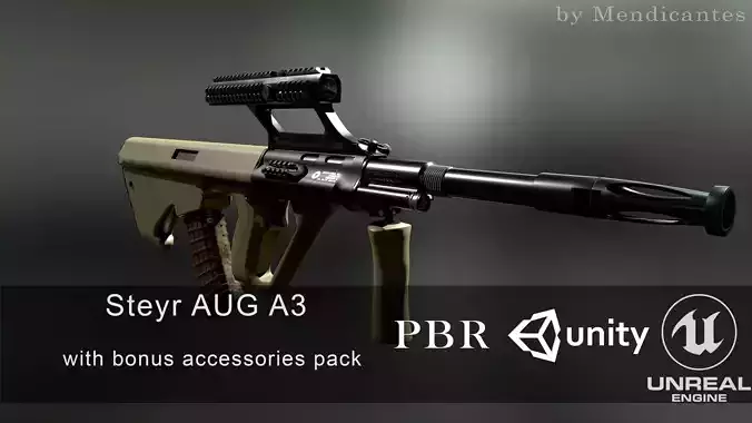 AUG A3 Austrian assault rifle for FPS