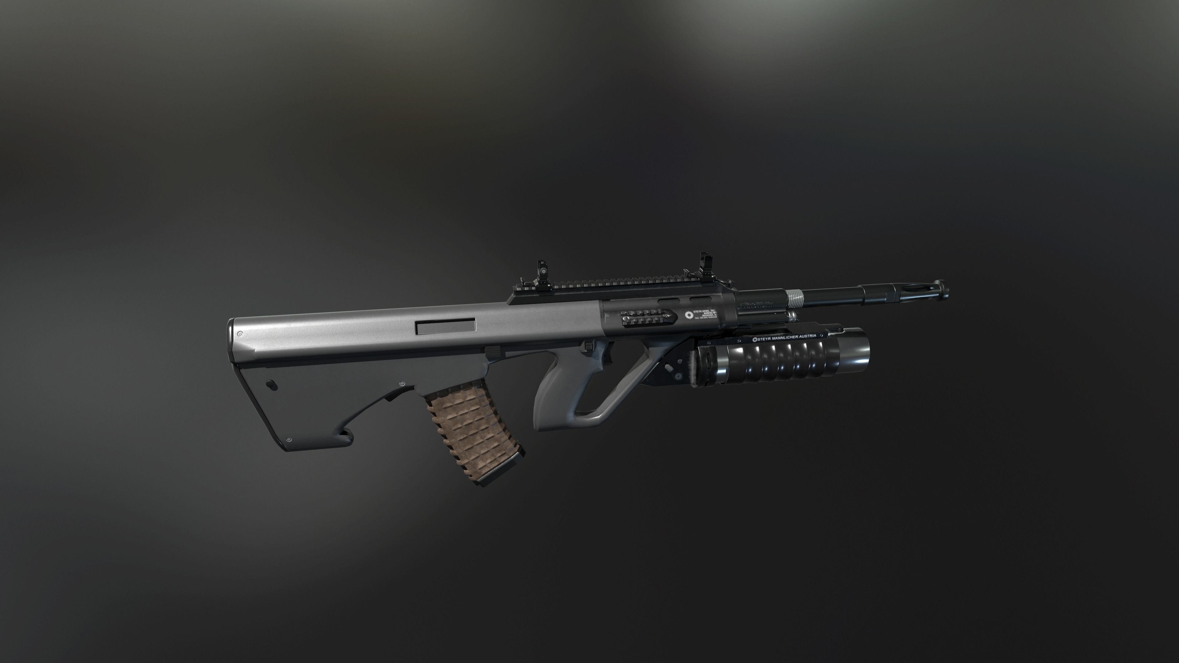 AUG A3 Austrian assault rifle for FPS Low-poly 3D model_17