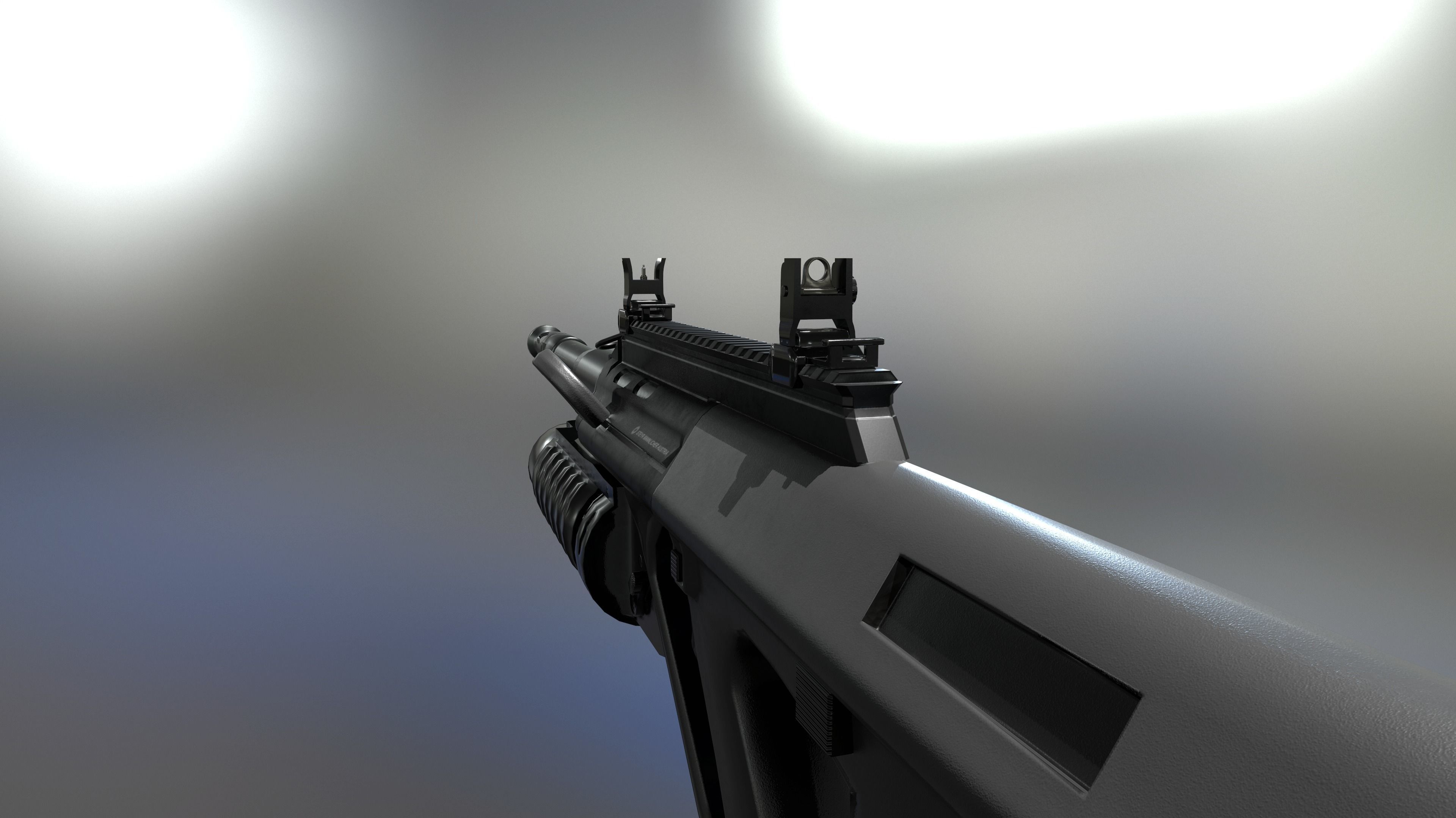 AUG A3 Austrian assault rifle for FPS Low-poly 3D model_14