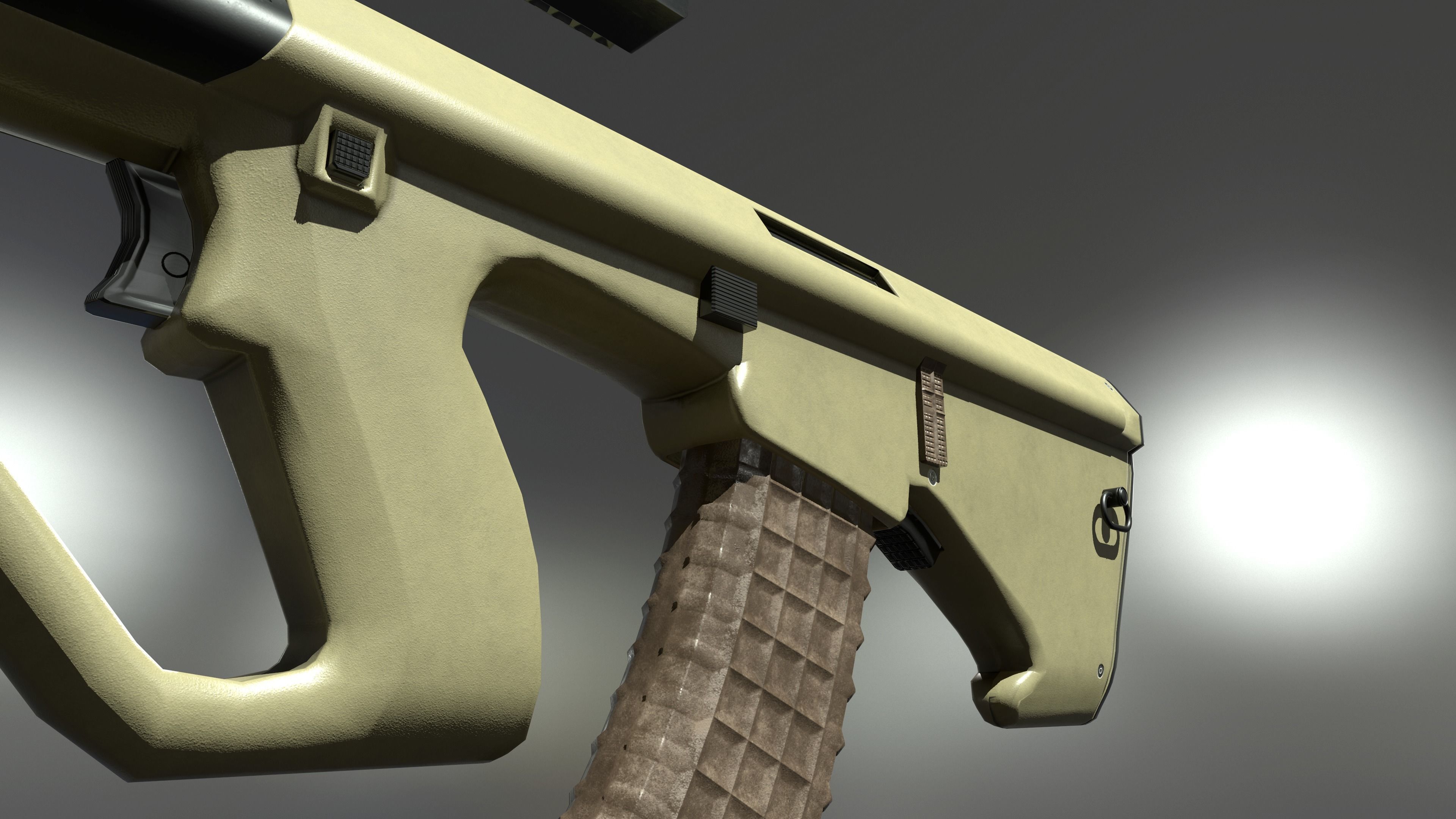 AUG A3 Austrian assault rifle for FPS Low-poly 3D model_6