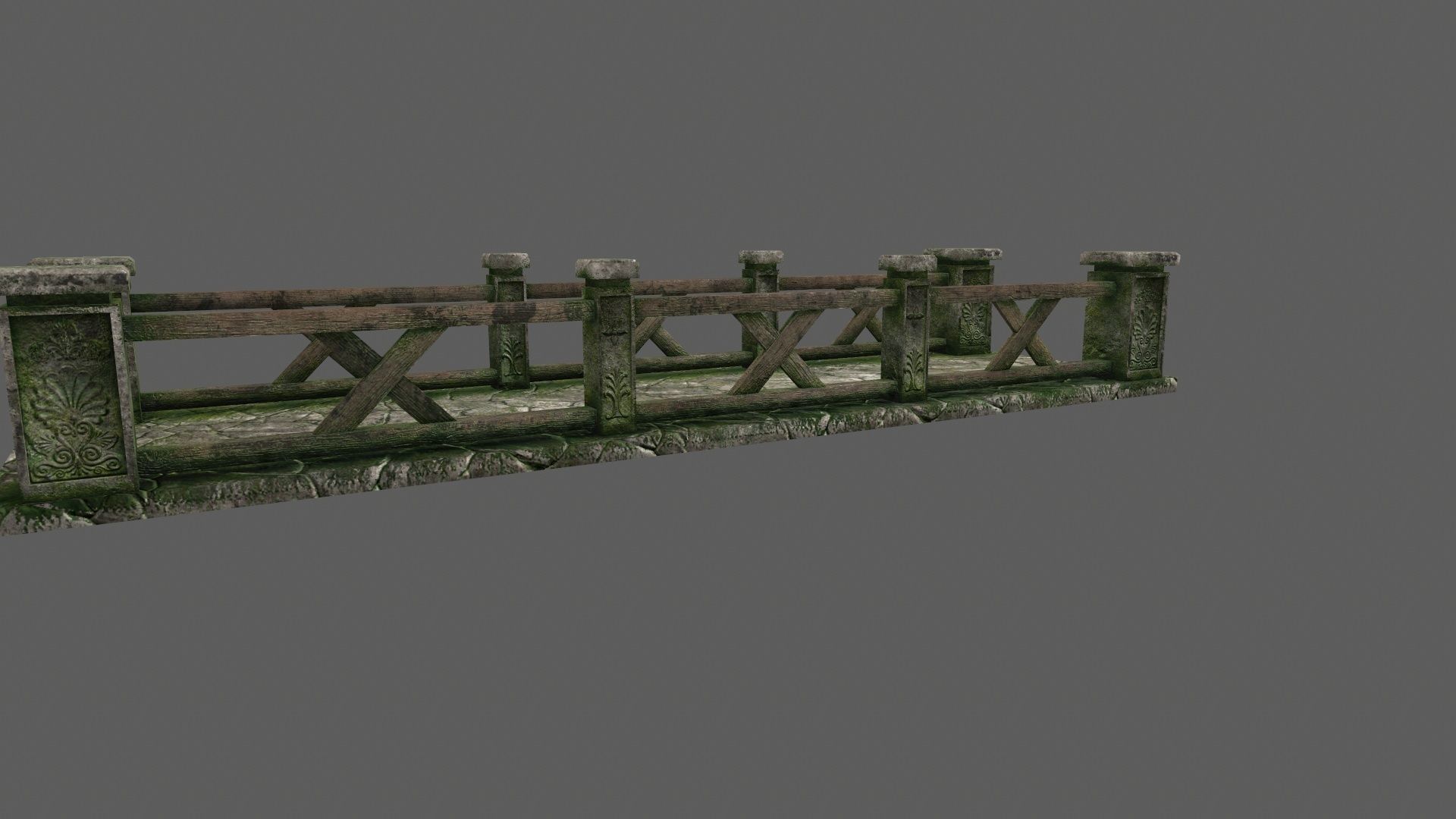 bridge 2 stone Low-poly 3D model_10
