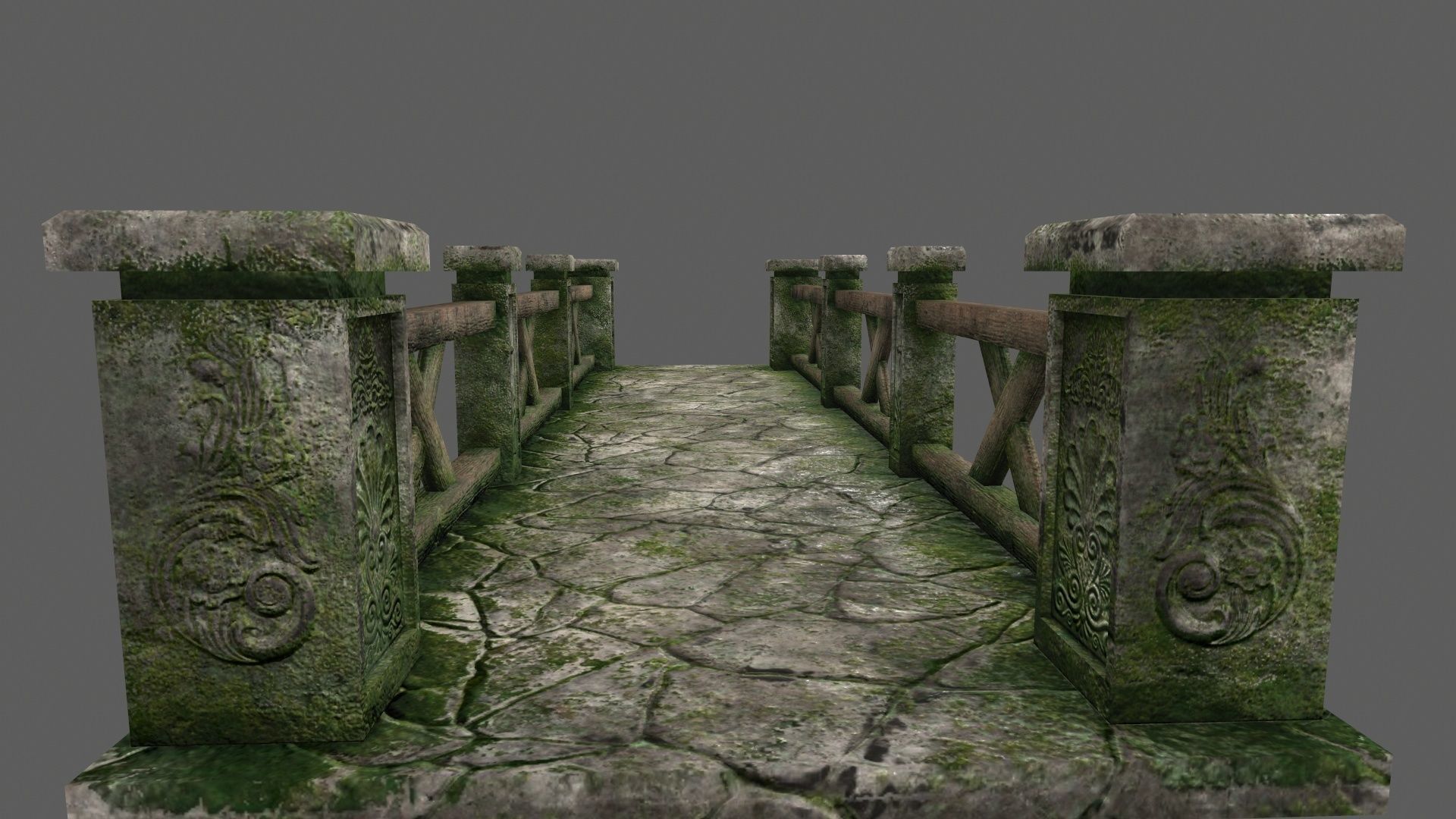 bridge 2 stone Low-poly 3D model_13