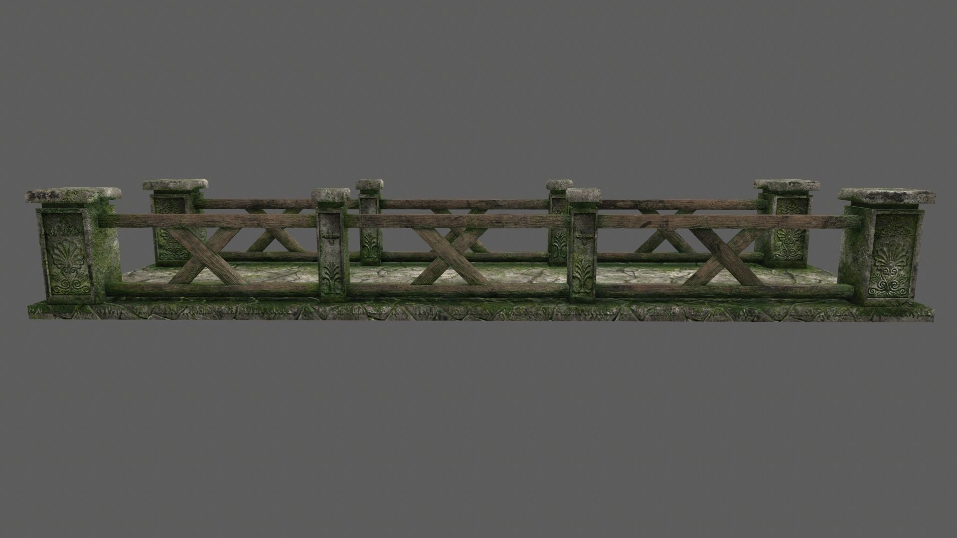 bridge 2 stone Low-poly 3D model_15
