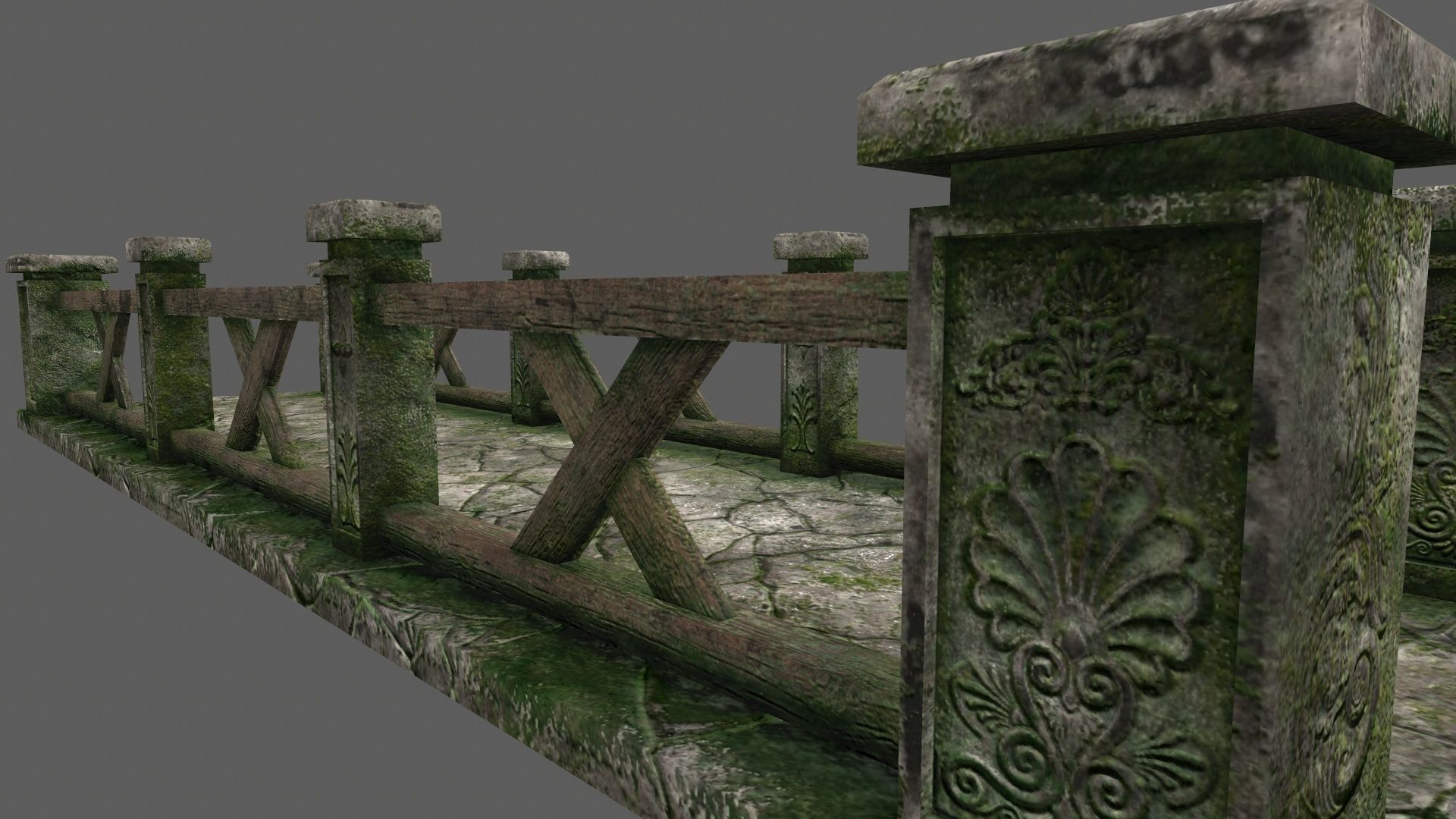 bridge 2 stone Low-poly 3D model_18