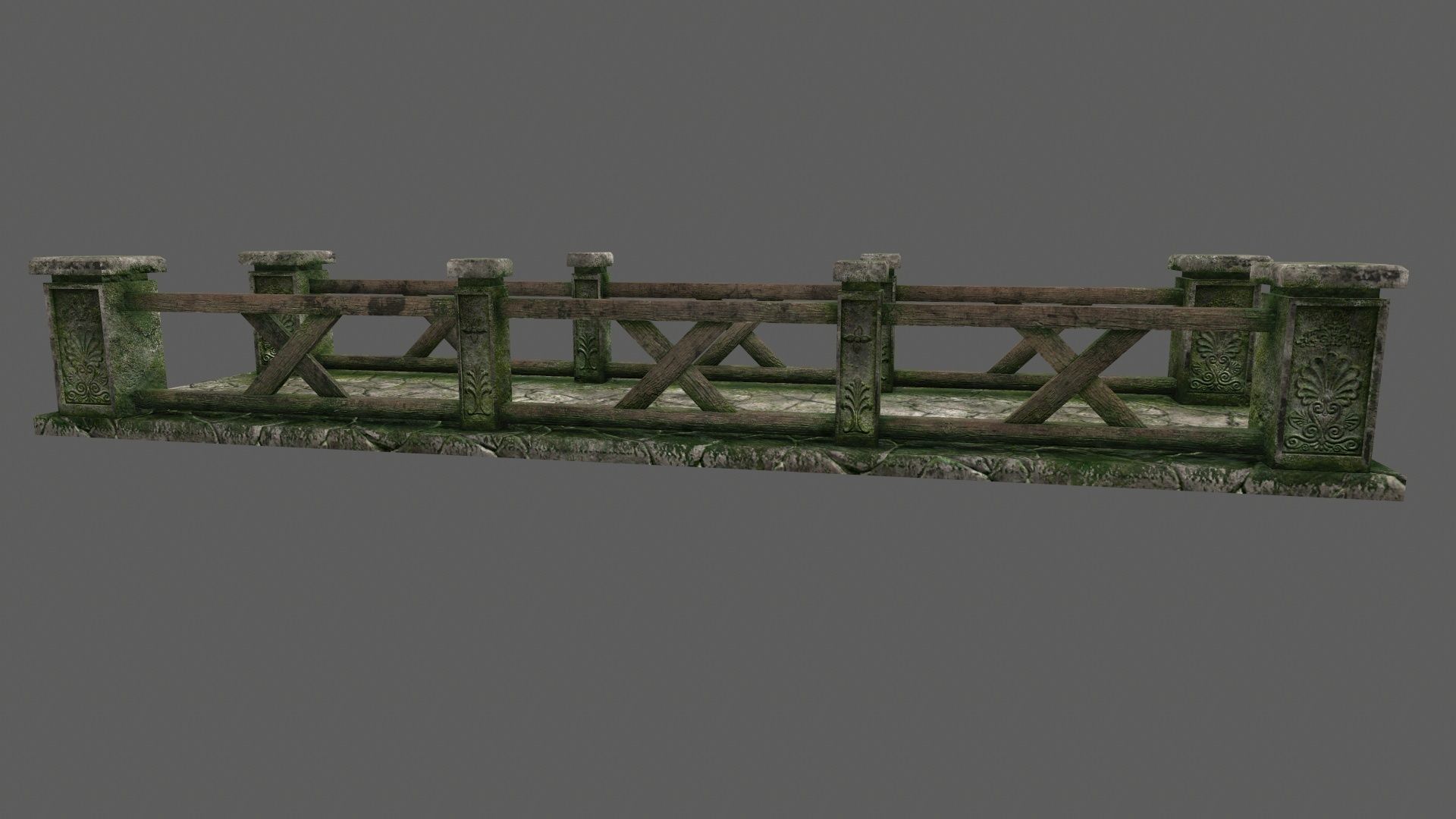 bridge 2 stone Low-poly 3D model_9
