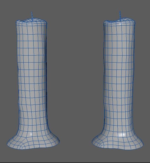 Lowpoly Candle Low-poly 3D model_6