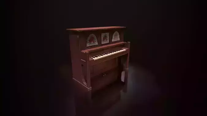 Old Wooden Saloon Piano 