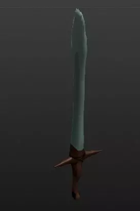 Funny sword Low-poly 3D model_0