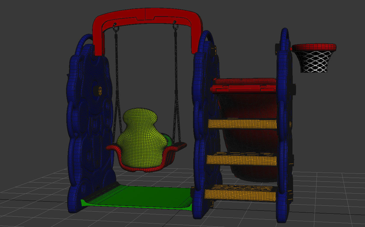 Playground Slide Elephant Theme 3D model_4