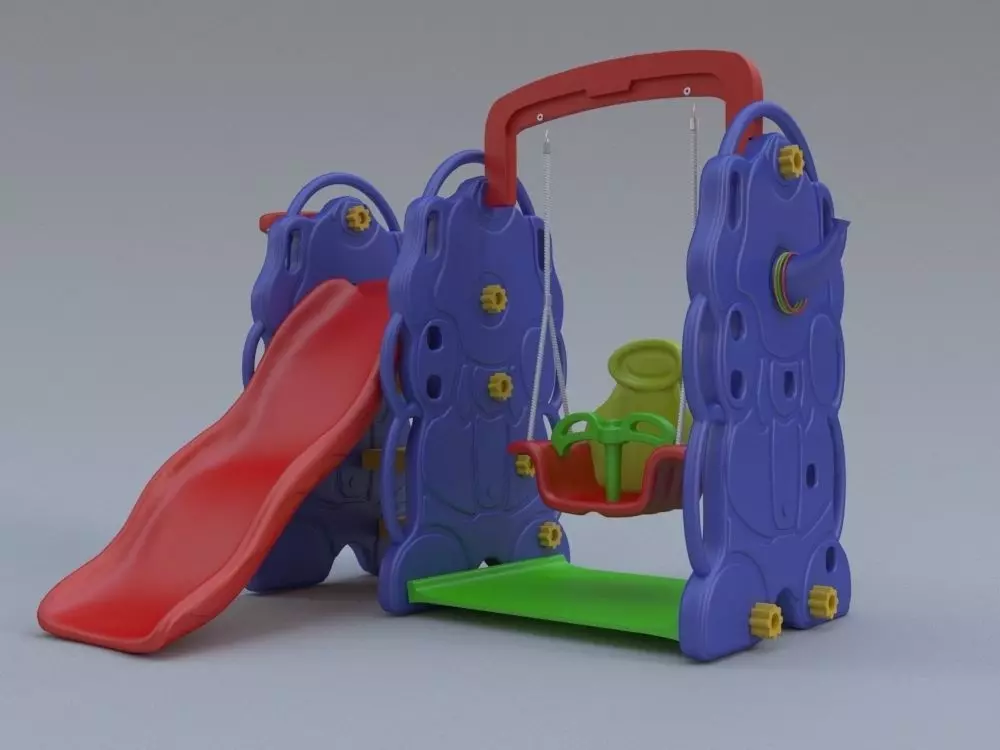 Playground Slide Elephant Theme 3D model_0