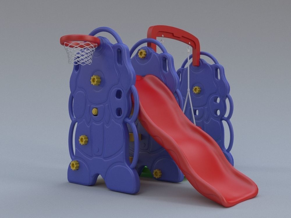 Playground Slide Elephant Theme 3D model_1