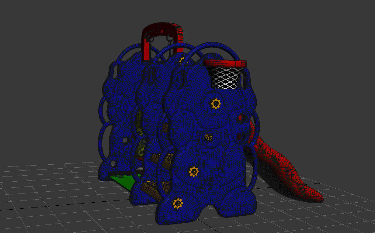 Playground Slide Elephant Theme 3D model_5