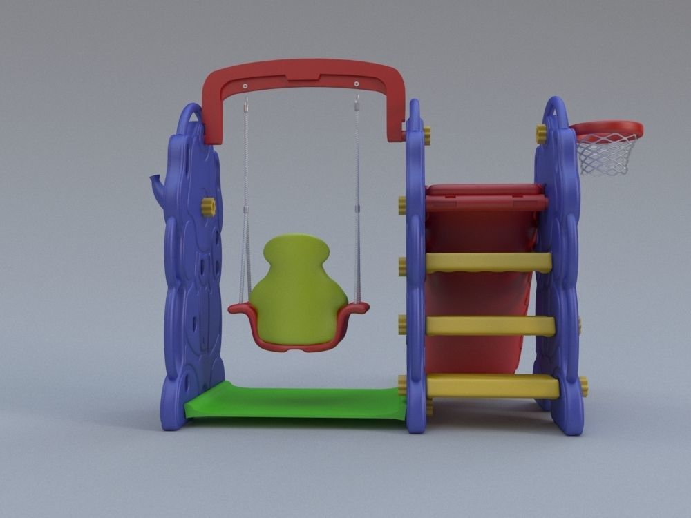 Playground Slide Elephant Theme 3D model_3
