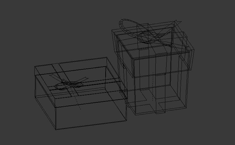 Low poly gift boxes of both cubical and rectangular cuboid form  Low-poly 3D model_3
