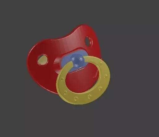 Dummy pacifier 3D model_0