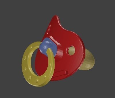Dummy pacifier 3D model_1