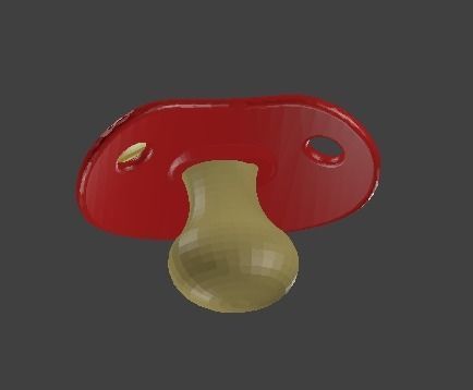 Dummy pacifier 3D model_2