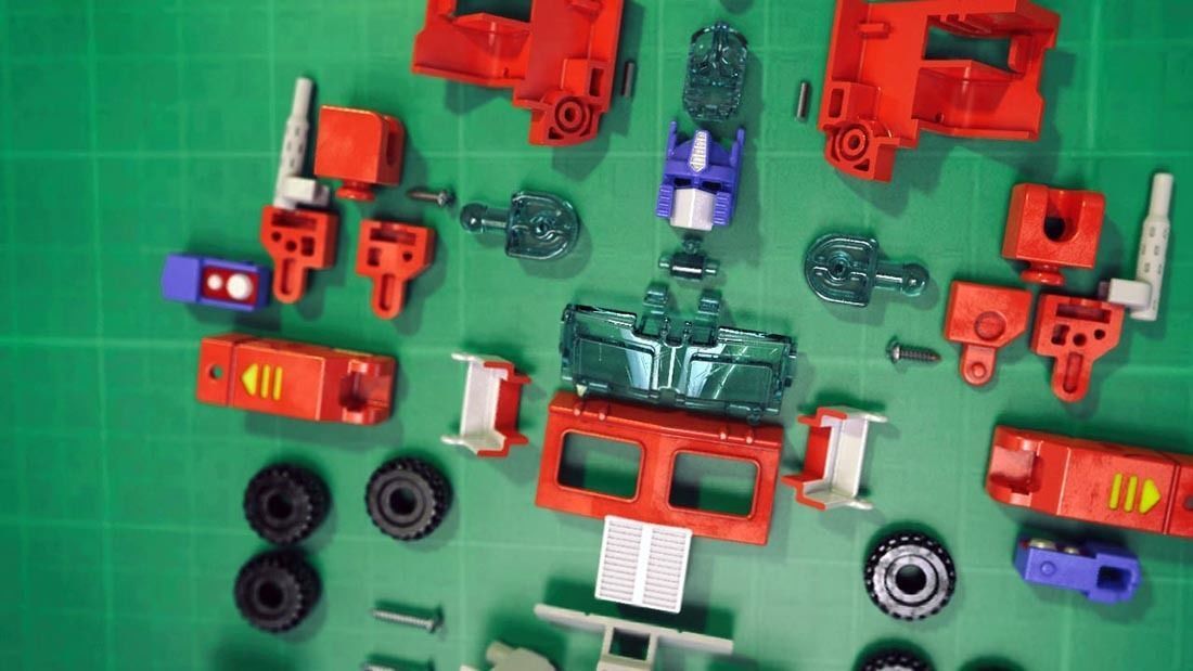 Transformers Optimus Prime Robotmasters toy - all pieces 3D model_6