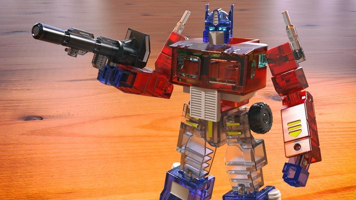 Transformers Optimus Prime Robotmasters toy - all pieces 3D model_8