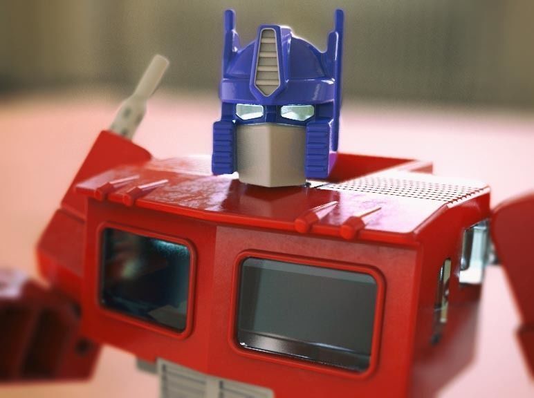 Transformers Optimus Prime Robotmasters toy - all pieces 3D model_2