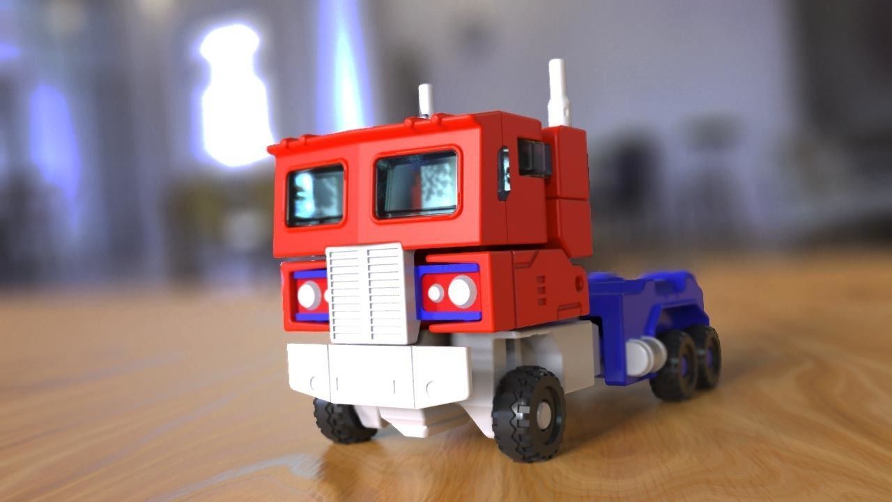 Transformers Optimus Prime Robotmasters toy - all pieces 3D model_3