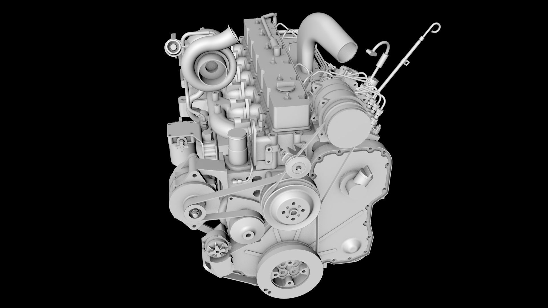 Diesel engines 3D model_2