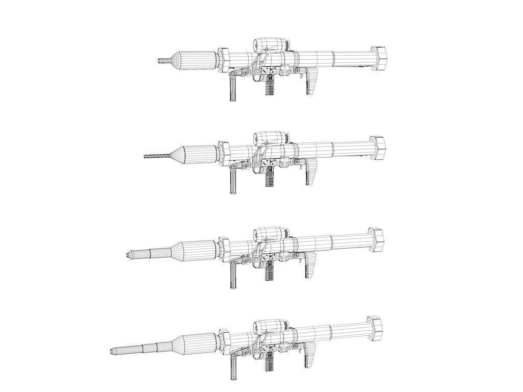 Panzerfaust-3 Family Low-poly 3D model_1
