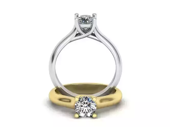 Engagement solitaire 4 prong ring own design 4sizes