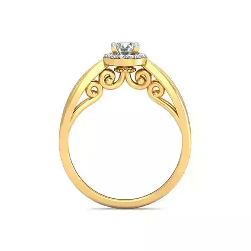 VYT-vjr-2950 Solitaire Engagement ring 3D print model