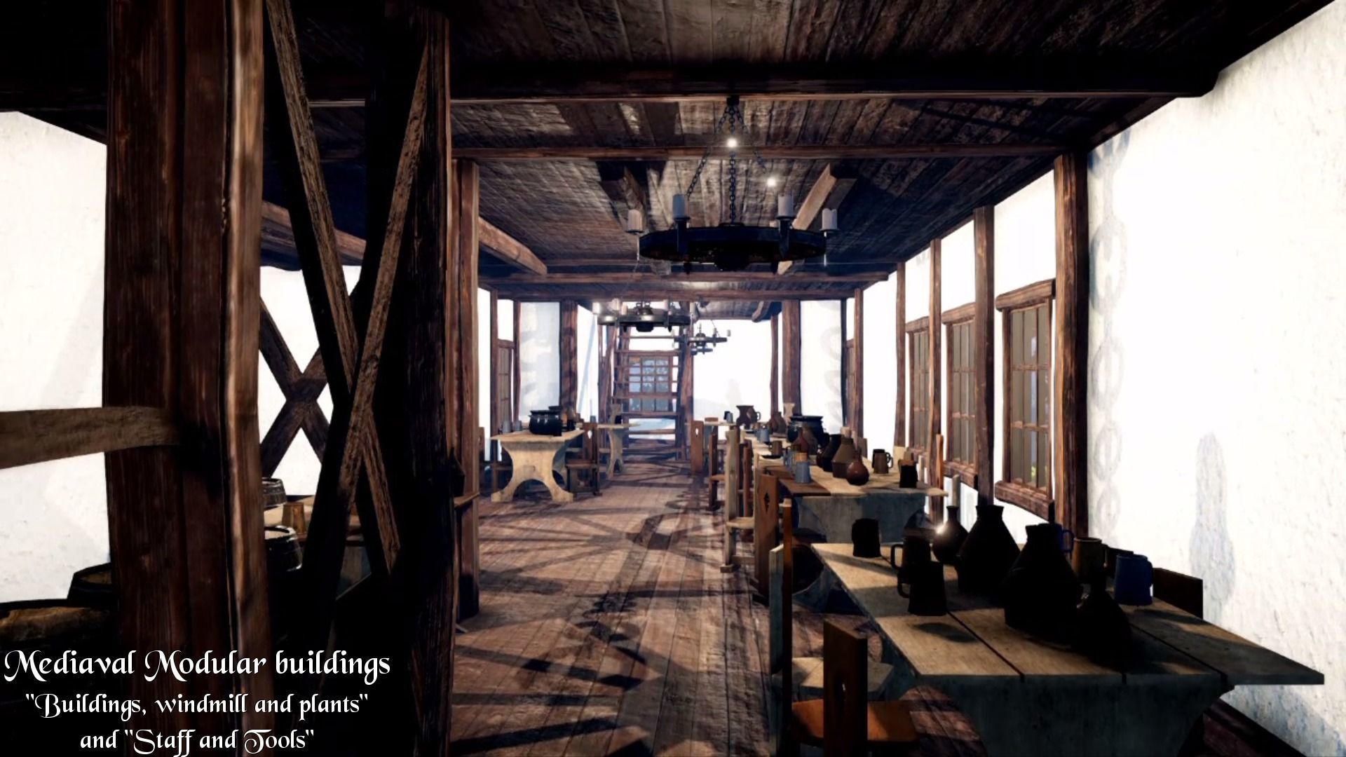 Medieval Modular City - Home Stuff Low-poly 3D model_4