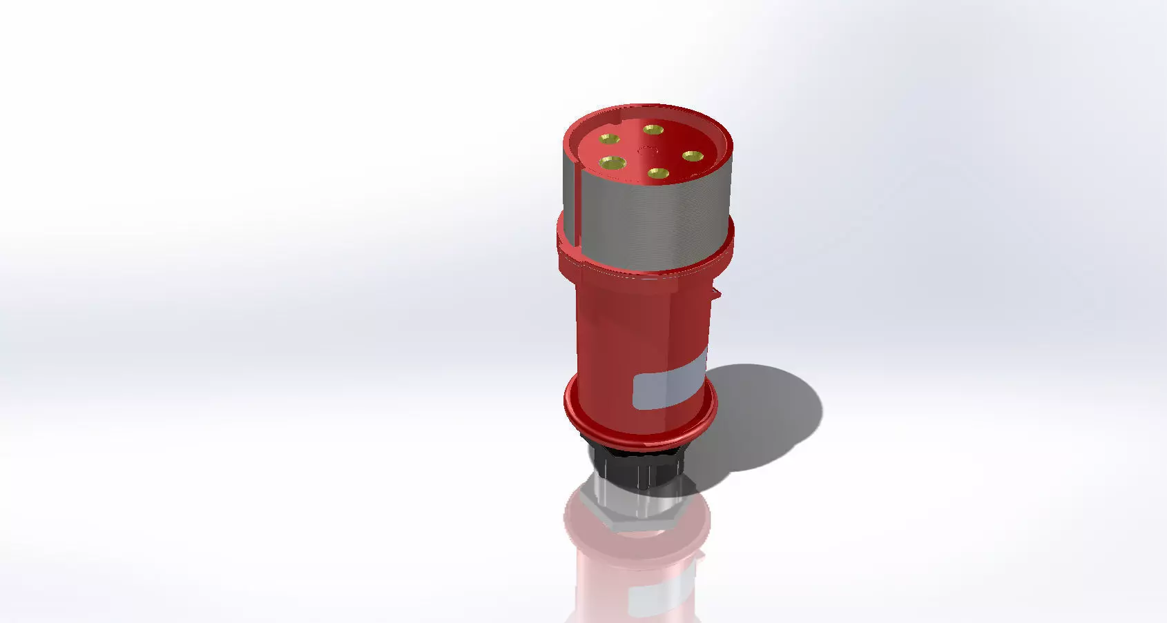240V plug Industrial Free 3D model